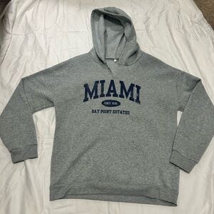 grey miami v cut hoodie